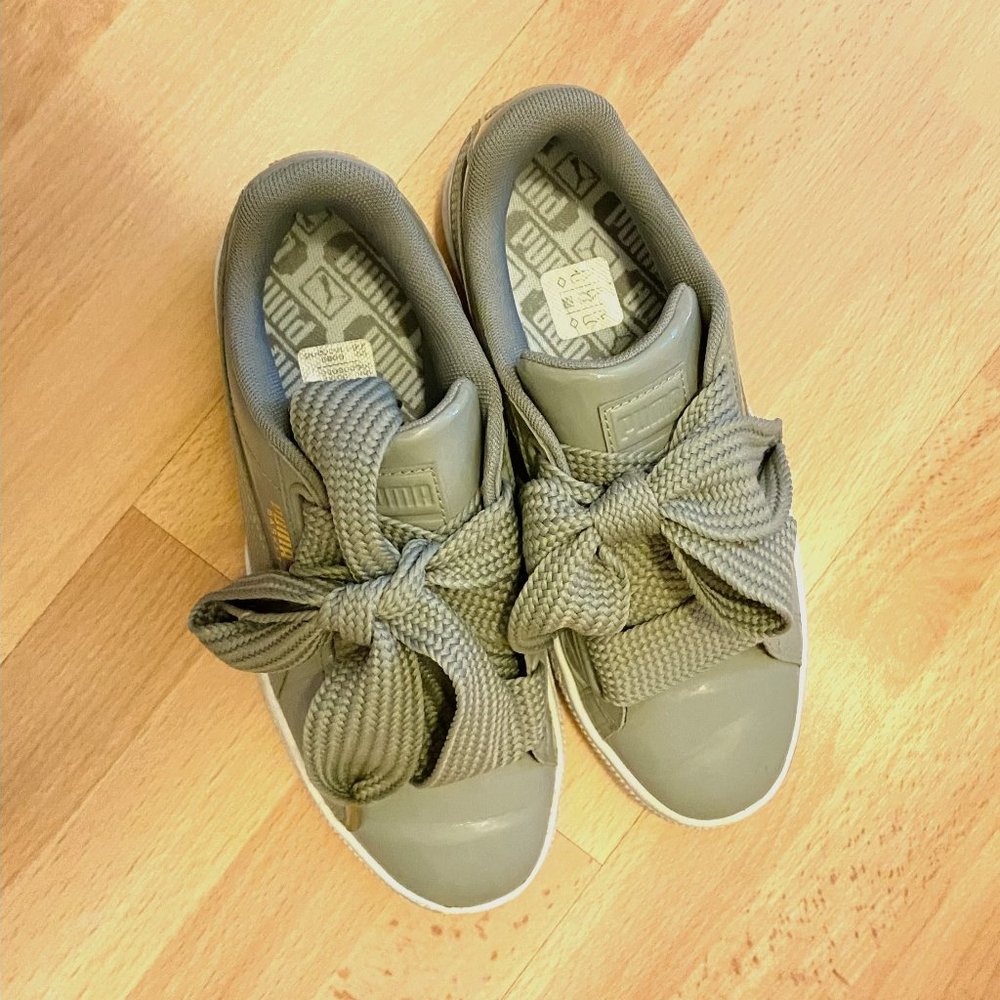 Puma basketball heart patent leather sneakers